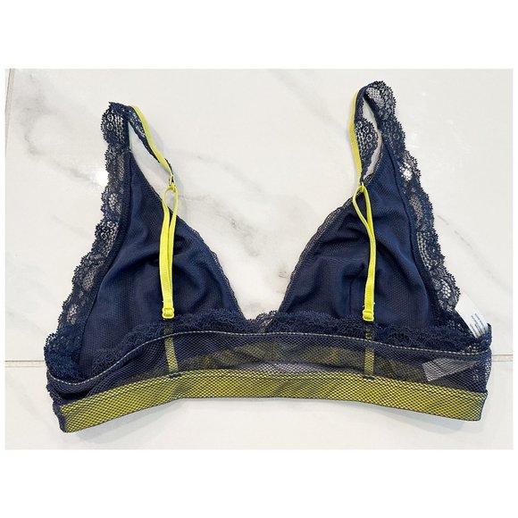 CFP Free People Intimately ‘See Through You’ Navy Blue, Neon Lime, Sz S - Picture 3 of 9